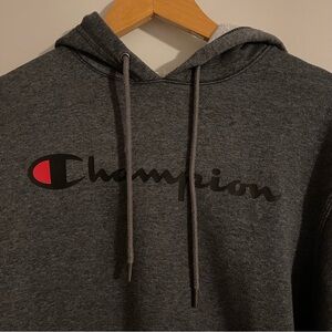 Champion Men’s Gray Hoodie Sweatshirt Size Small